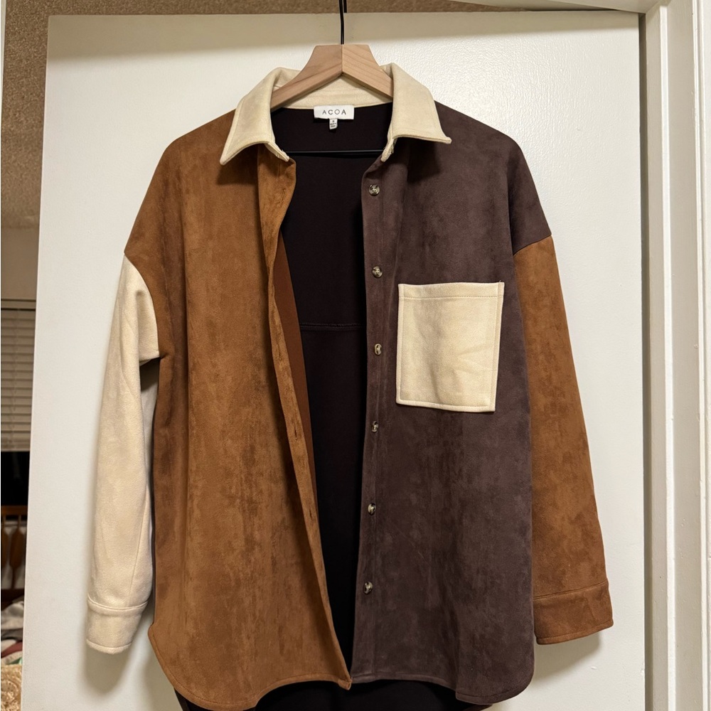 Women's Boutique Brown and Cream Jacket